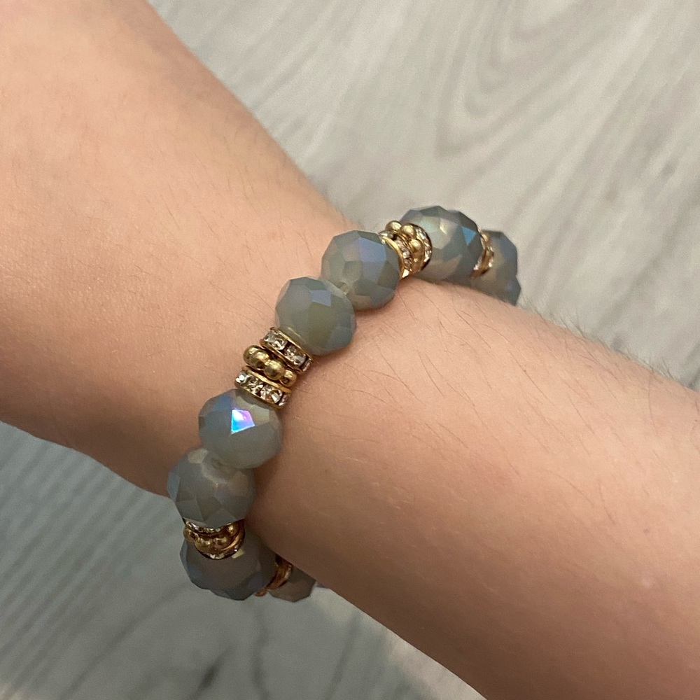 Grey stretch costume bracelet